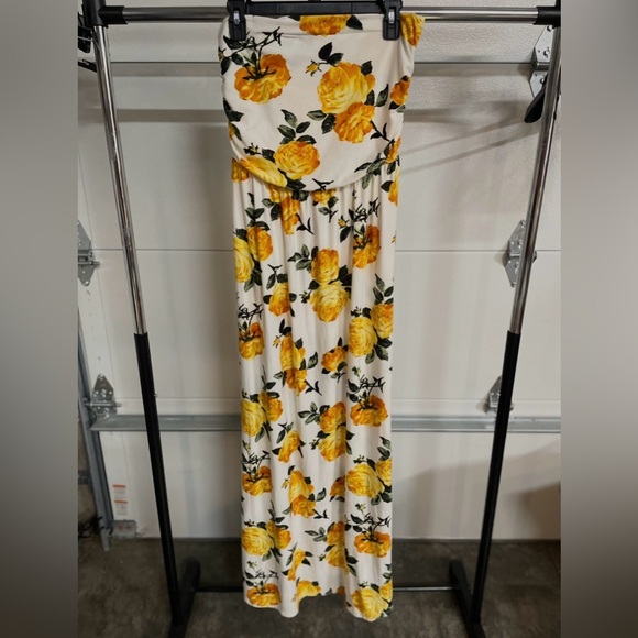 Vibe Dresses & Skirts - Women’s Yellow Floral Maxi Dress